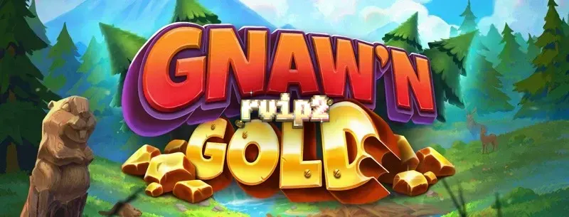Tampilan visual slot Gnaw’n Gold dengan tema petualangan